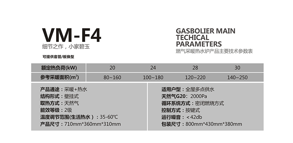 燃?xì)獗趻鞝t采暖爐VM-F4參數(shù)